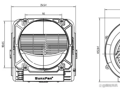 Ventilateur centrifuge à rotor externe EC160 à double entrée 1000CFM