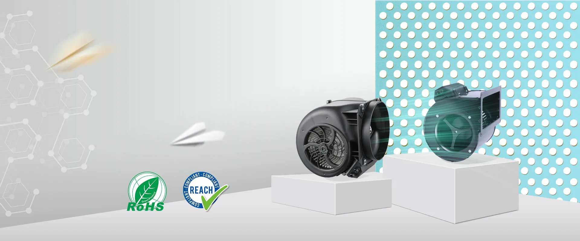 Ventilateurs centrifuges incurvés vers l'avant